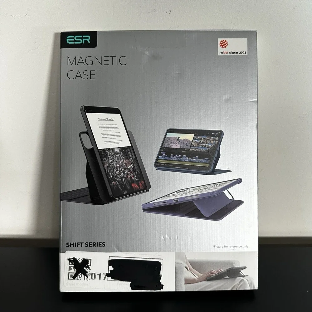 ESR iPad Air 11 Inch M4 M2 Case Magnetic Removable Stand Blue Minimalist Tech‎